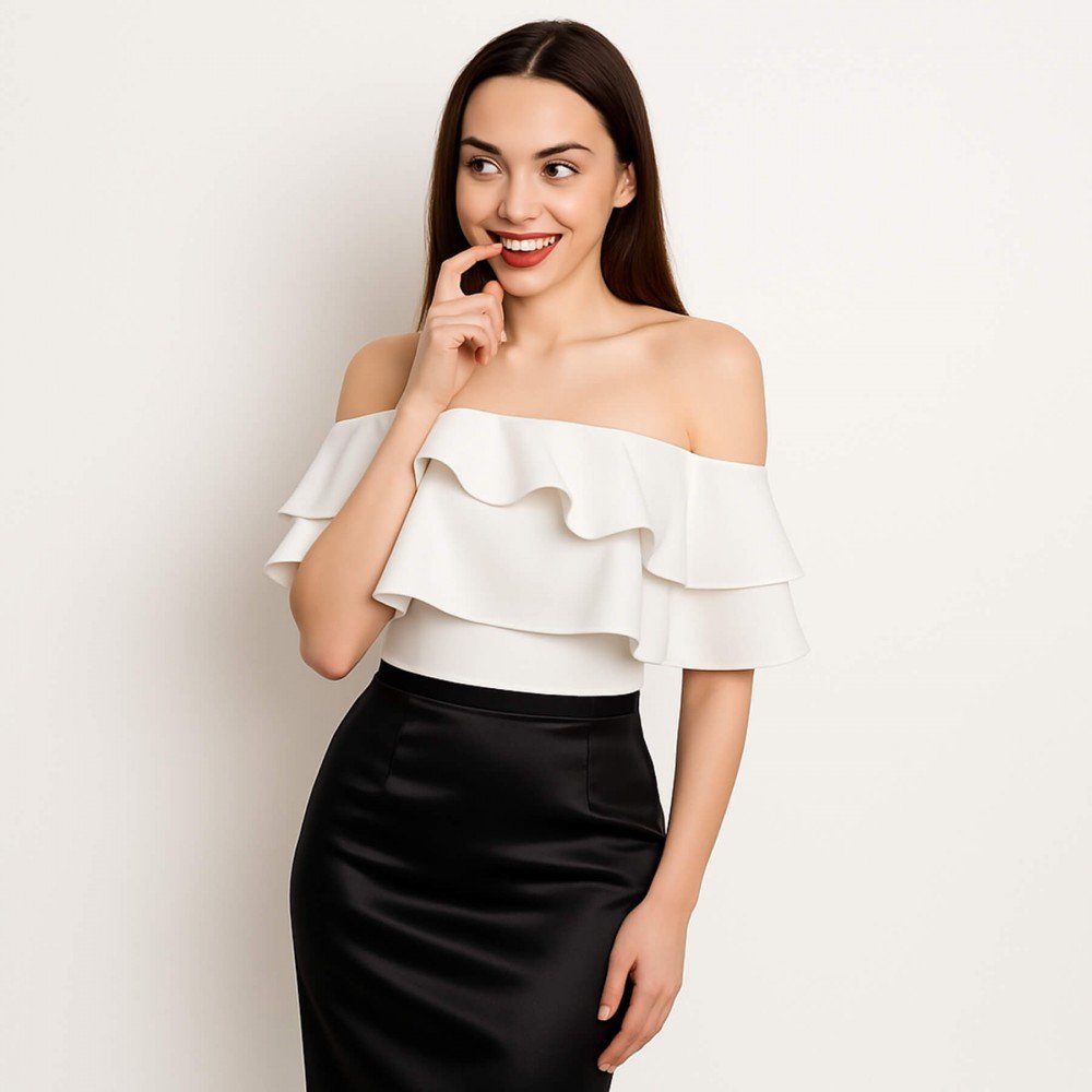 Deluxe Satin Stretch Stof Sort Deluxe Satin Stretch Stof Sort