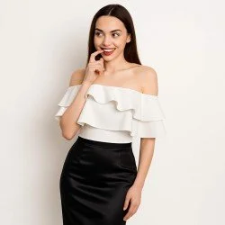 Tissu Satin Stretch De Luxe Noir