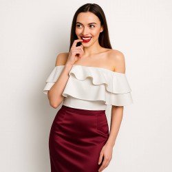 Stretch Satijn Stof Deluxe Bordeaux Stretch Satijn Stof Deluxe Bordeaux