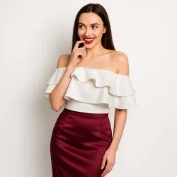 Deluxe Stretch Satin Stoff Bordeaux Deluxe Stretch Satin Stoff Bordeaux