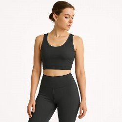 Lycra Stof (Mat) Sort Lycra Stof (Mat) Sort