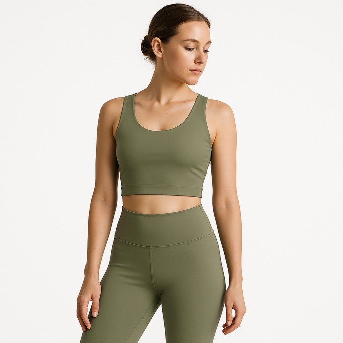 Lycra Stof (Mat) Olijf Groen - (Lycra Stoffen Mat)