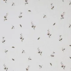 Rib Jersey Stof - Roze Klassieke Bloem