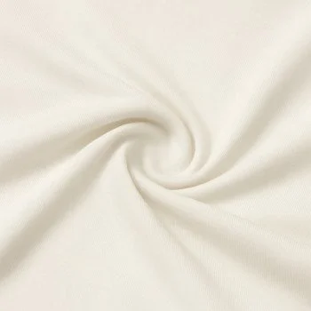 Tissu Jersey Bambou Écru  Tissu Jersey Bambou Écru
