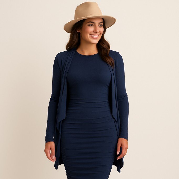 Bamboe Jersey Stof Marine  - (Bamboe Jersey Stoffen )