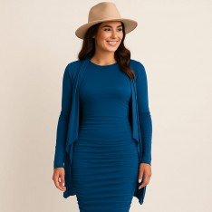 Bamboo Jersey Fabric Petrol Blue