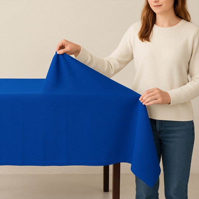 Burlington Fabric Cobalt Tkanina Stretch Panama 