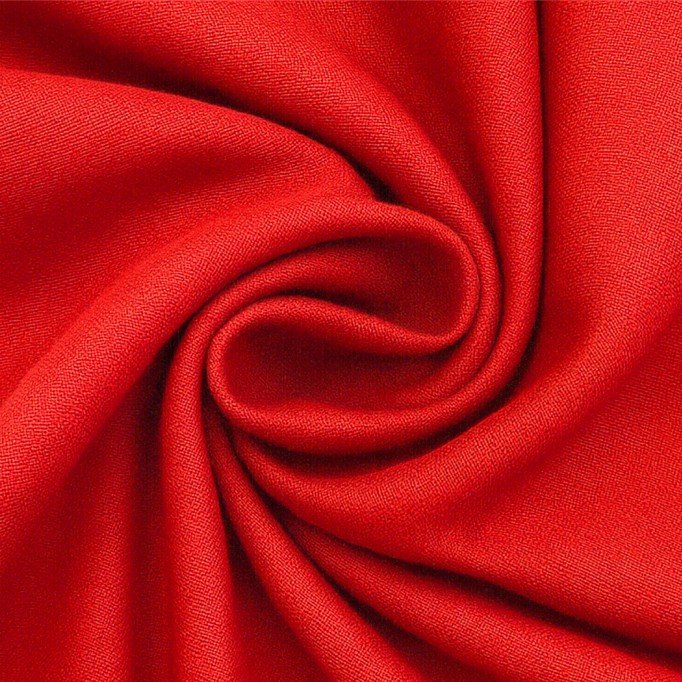 Burlington Fabric Red Tkanina Stretch Panama 