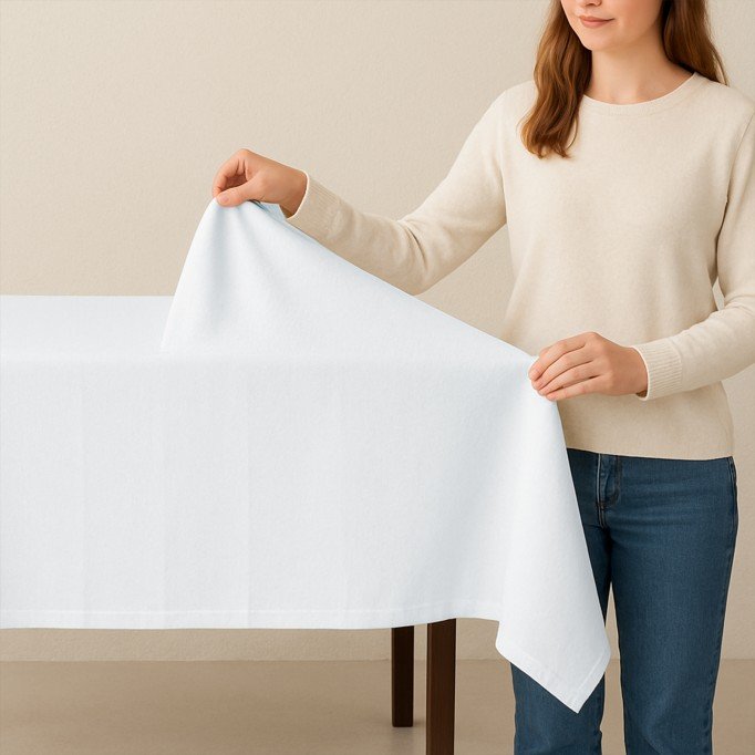 Burlington Fabric White Tkanina Stretch Panama 