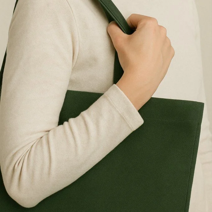 Tessuto Canvas Di Cotone Verde Militare - (Tessuto Di Cotone Canvas)