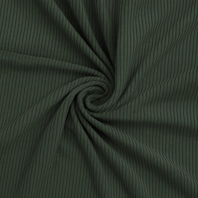 Breitcord Stoff Stretch 6 Wales Armeegrün - (Modestoffe)
