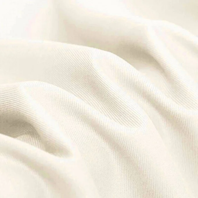 Bomuld Twill Stof (Workwear) Råhvid - (Bomuld Twill Stof)