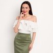 Deluxe Stretch Satin Fabric Olive - (Fashion Fabrics)