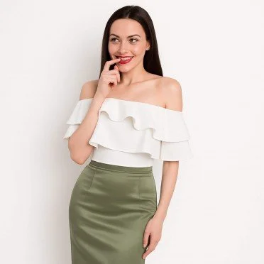 Tessuto Di Raso Stretch Deluxe Oliva - (Tessuti Moda)