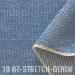 Tessuto Jeans Di Cotone Elasticizzato 10-OZ Blu Tessuto Jeans Di Cotone Elasticizzato 10-OZ Blu