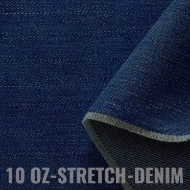 Jeansstof Stretch 10-OZ Mørkeblå - (Jeans Stof Bomuld )