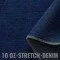 Jeansstof Stretch 10-OZ Mørkeblå - (Jeans Stof Bomuld )