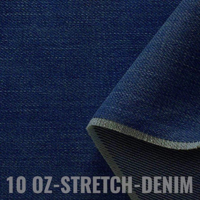 Denim Fabric Stretch 10-OZ Dark Blue - (Jeans Fabric Cotton)