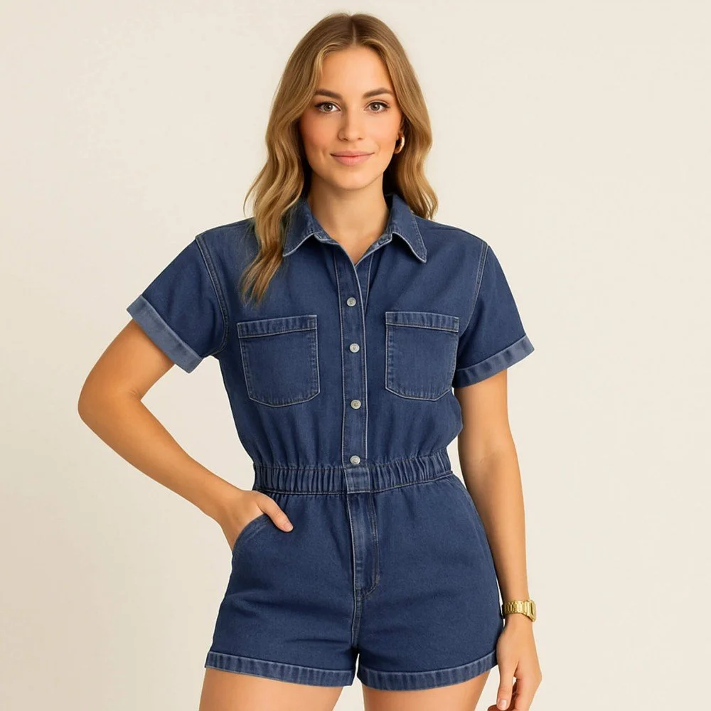 Jeans Stof Stretch 10-OZ Donker Blauw Jeans Stof Stretch 10-OZ Donker Blauw