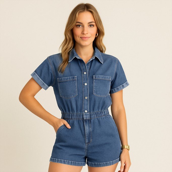 Jeansstoff Stretch 10-OZ Mittelblau - (Jeans Stoff Baumwolle )