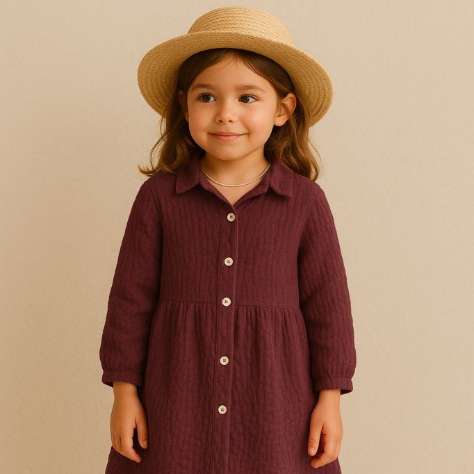 Double Gauze Fabric Bordeaux - (Double Gauze Fabric)