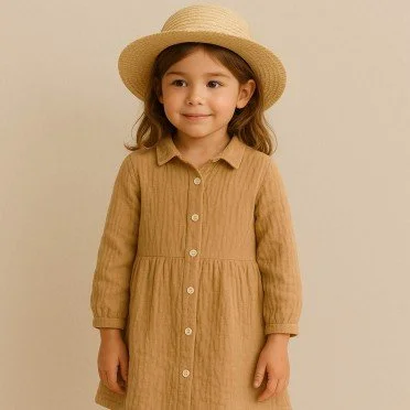 Baumwoll Musselin Stoff Kamel - (Baumwoll Musselin Stoff)