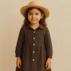 Baby Musselin Stof Chokolade Brun - (Dekorationsstoffer)