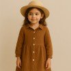 Baumwoll Musselin Stoff Cognac - (Baumwoll Musselin Stoff)