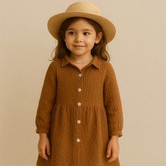 Baby Musselin Stof Cognac Baby Musselin Stof Cognac