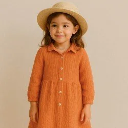 Double Gauze Fabric Dusty Orange Double Gauze Fabric Dusty Orange
