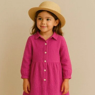 Baumwoll Musselin Stoff Fuchsia - (Dekostoffe)