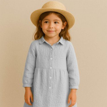 Tessuto Doppia Garza Di Cotone Grigio Chiaro - (Deco Tessuti)