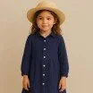 Baby Musselin Stof Navy - (Dekorationsstoffer)