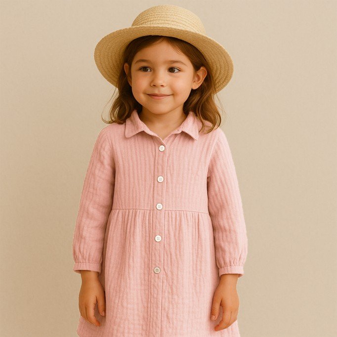 Baumwoll Musselin Stoff Nude Rosa - (Baumwoll Musselin Stoff)