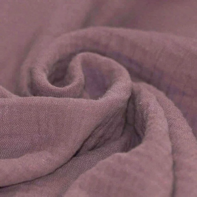 Tessuto Doppia Garza Di Cotone Mauve Antico - (Tessuto Doppia Garza Di Cotone)
