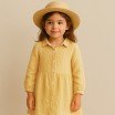Tissu Double Gaze De Coton Vieux Jaune  - (Tissus Deco)