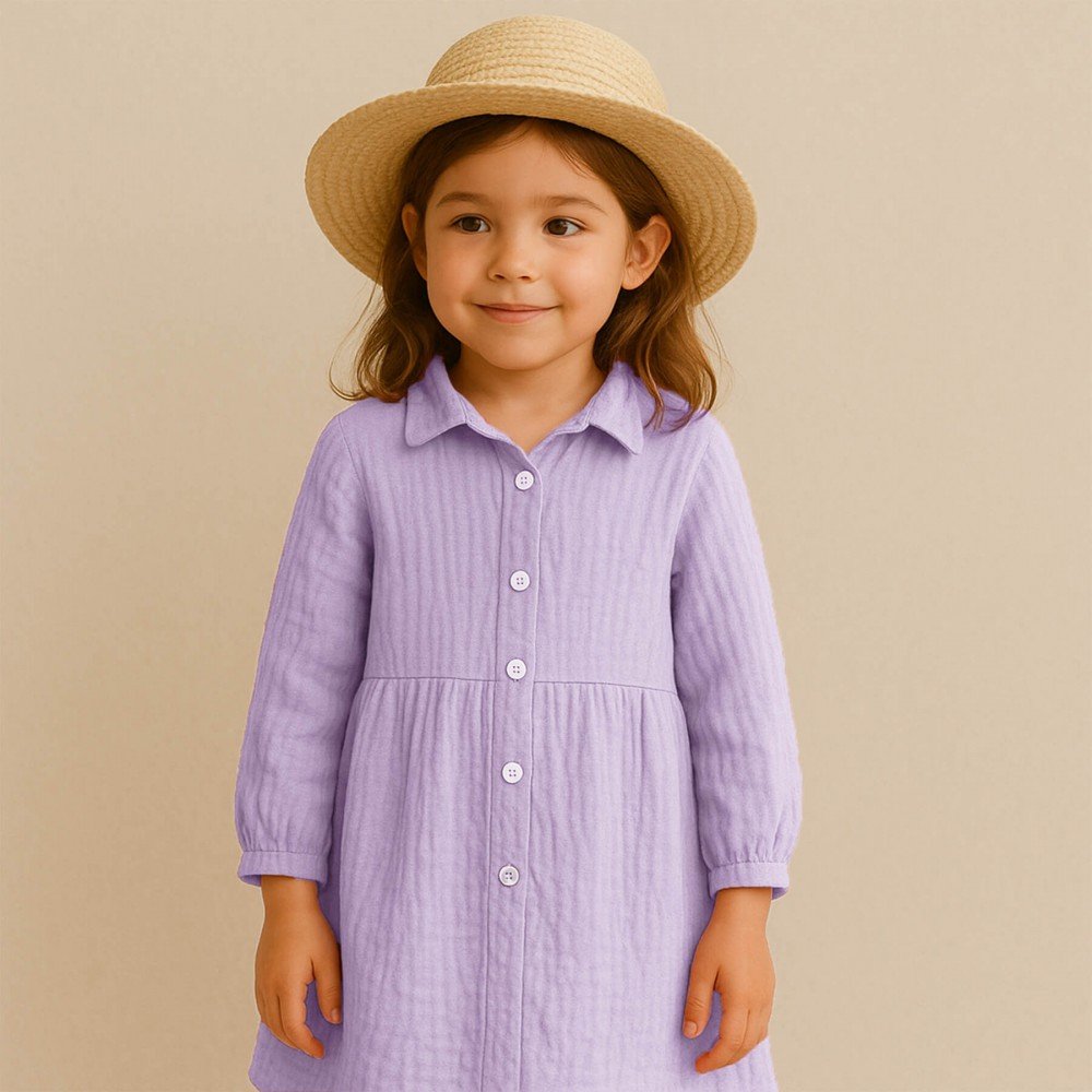 Baby Musselin Stof Pastel Lilla