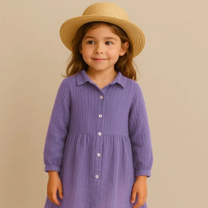Baumwoll Musselin Stoff Violett - (Dekostoffe)