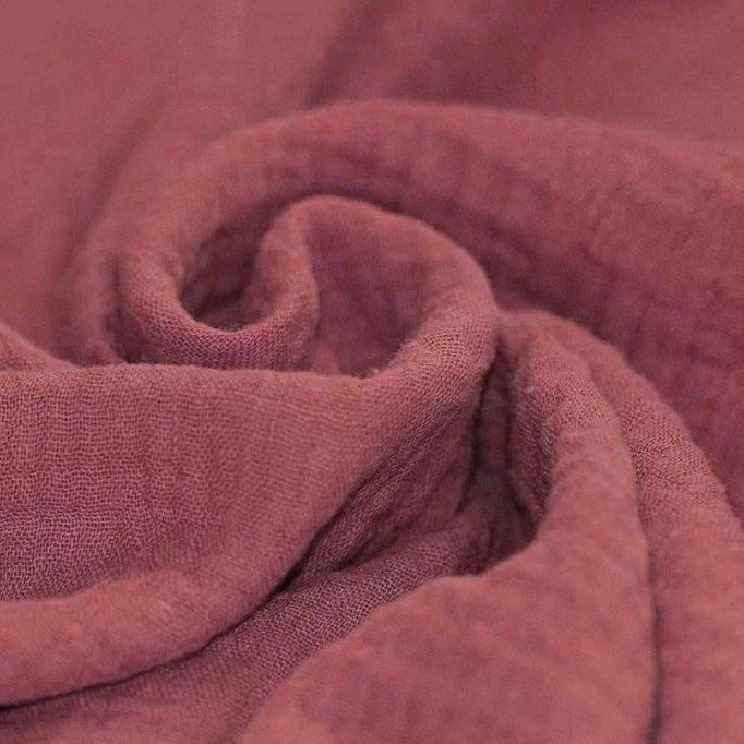 Double Gauze Fabric Raspberry  - (Deco Fabrics)