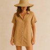 Fine Linen Fabric (Stone Washed) Camel - (Deco Fabrics)