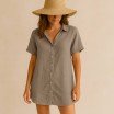Fine Linen Fabric (Stone Washed) Taupe - (Deco Fabrics)