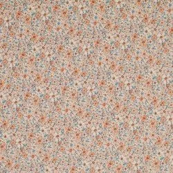 Bomuldjersey Digital Print - Vinter Blomst Kakao Bomuldjersey Digital Print - Vinter Blomst Kakao