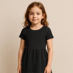 Gestrickte Jeansstoff Schwarz