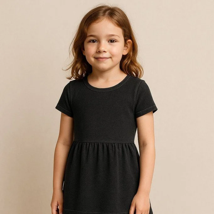 Tricot Jeans Stof Sort - (Jeans Stof Bomuld )