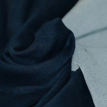 Maglia Tessuto Denim Blu Scuro