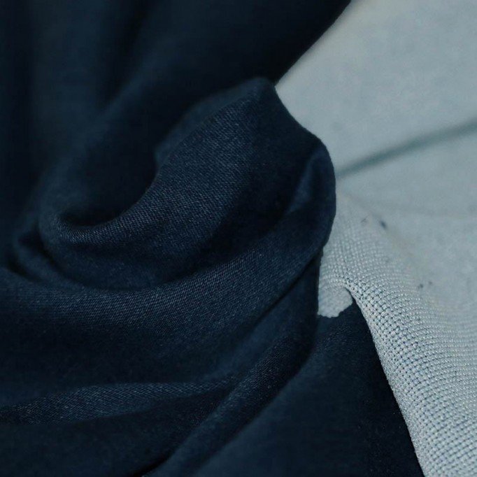Knitted Jeans Fabric Dark Blue - (Jeans Fabric Cotton)