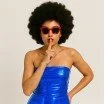 Tissu Lamé Stretch Cobalt  - (Lamé Tissu)
