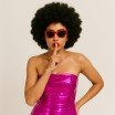 Tessuto Lamè Stretch Fucsia - (Tessuto Lamè)