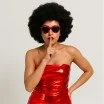 Lame Stretch Red - (Lame Fabric)