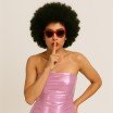 Tessuto Lamè Stretch Rosa - (Tessuto Lamè)